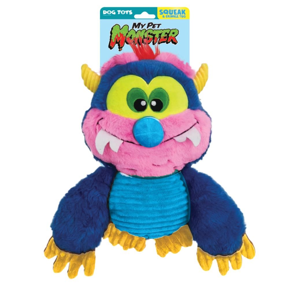 Hasbro My Pet Monster Squeak & Crunch Plush Dog Toy 10"