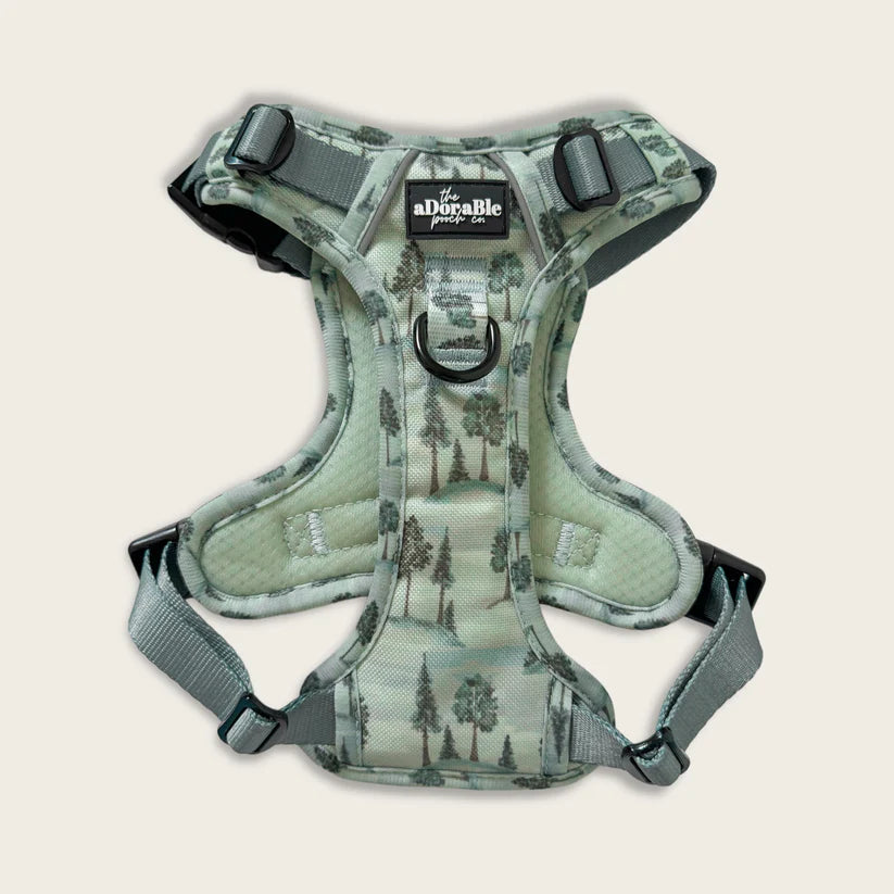 Adorable Pooch Countryside Hills Dog Harness – AirTag Pocket, No Pull, Adjustable Hiking Harness