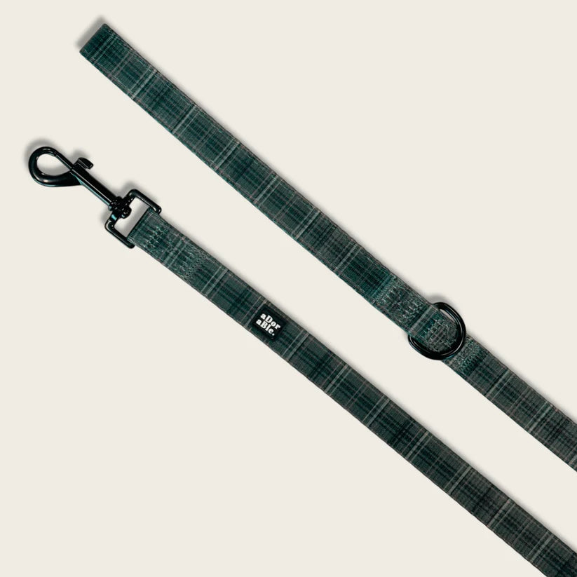 aDoraBle Pooch hunter green plaid dog lead