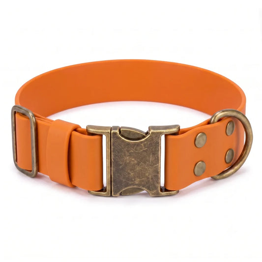 Burnt Orange 38mm Waterproof Biothane Giant Dog Collar | Handmade