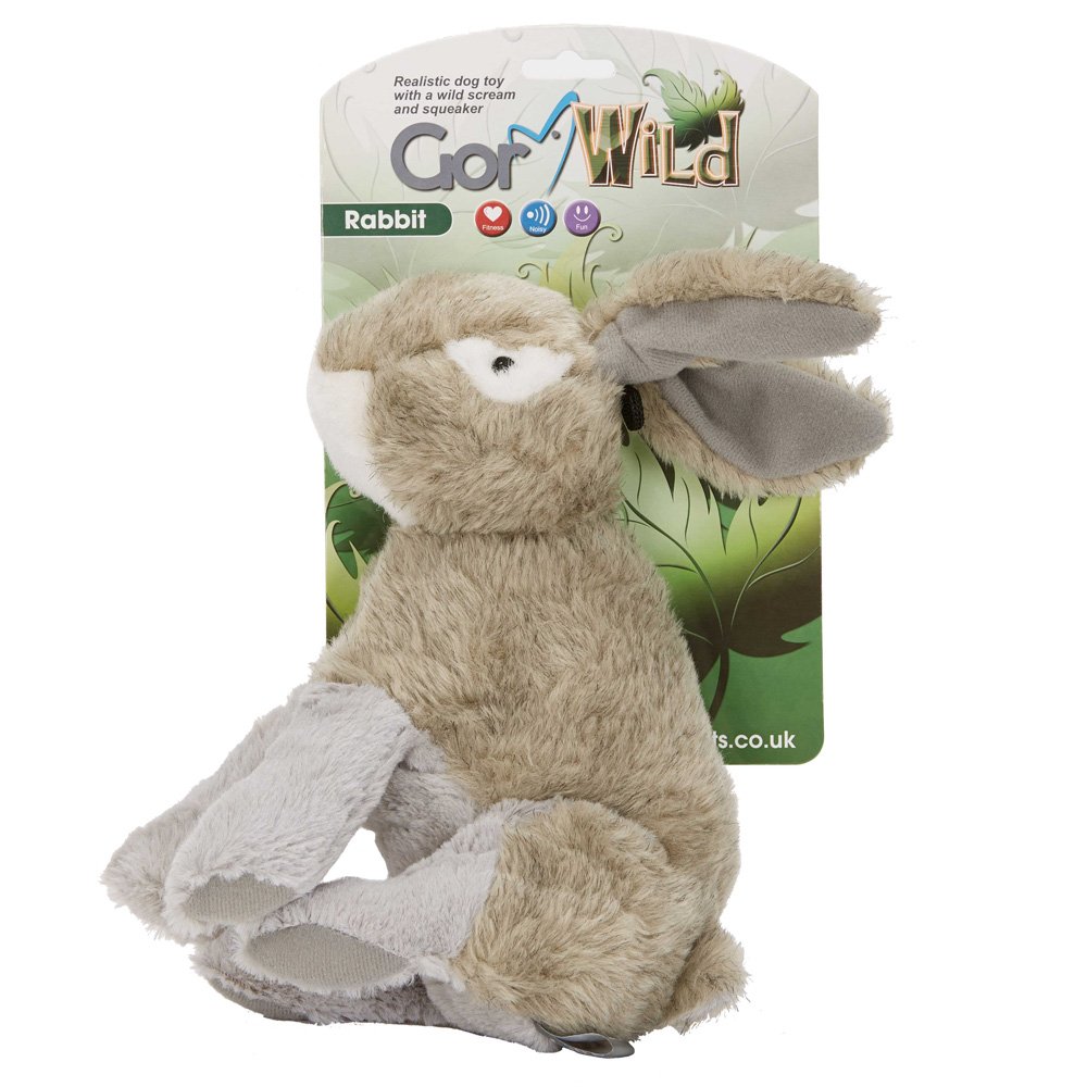 Gor Pets Wild Rabbit Plush Dog Toy 23cm | Soft Dog Toy