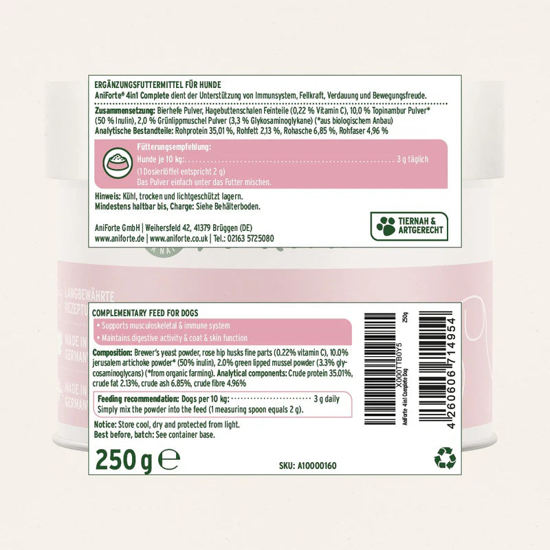 Aniforte 4 in 1 complete back label