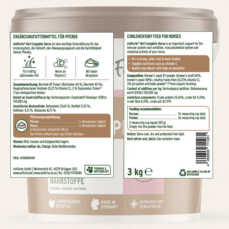 AniForte 4in1 Complete Horse Supplement | Digestive, Joint & Immune Support for Horses