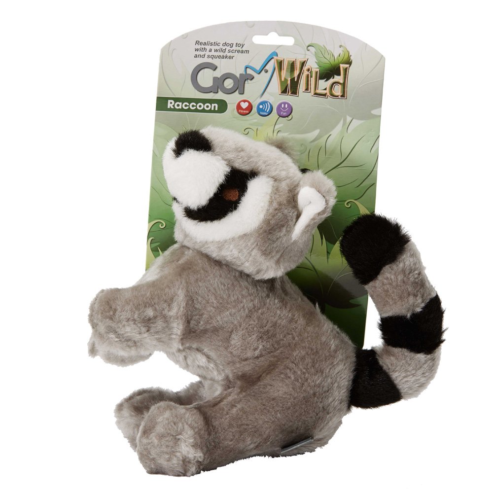 Gor Pets Wild Raccoon Plush Dog Toy 20cm | Soft Dog Toy