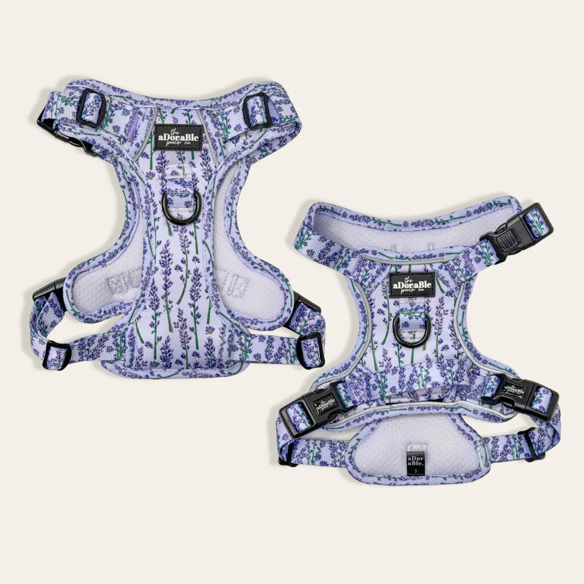 aDoraBle Pooch lavender haze hike and go lite dog harness