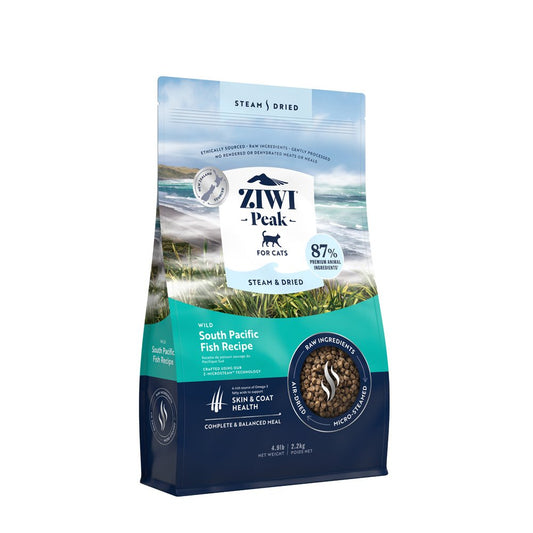ZIWI Peak Steam & Dried Cat Food Wild South Pacific Fish | High Protein Grain-Free Raw Alternative