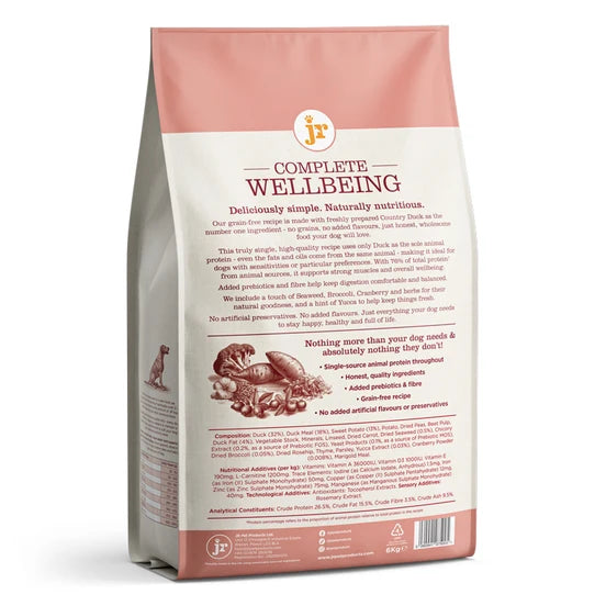 JR Complete Wellbeing Country Duck Grain Free Hypoallergenic Adult Dog Food