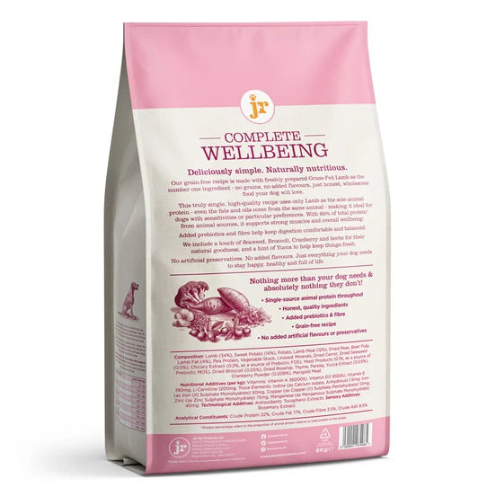 JR Complete Wellbeing Grass-Fed Lamb Grain Free Dog Food