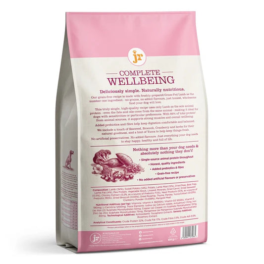JR Complete Wellbeing Grass-Fed Lamb Grain Free Dog Food