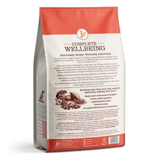 JR Complete Wellbeing Free-Run Turkey Grain Free Dog Food 
