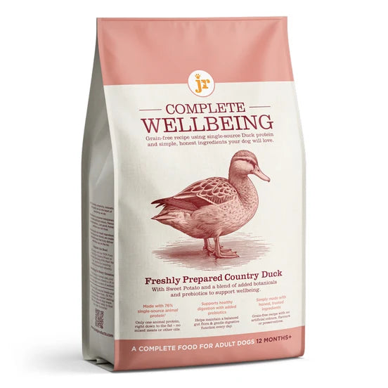JR Complete Wellbeing Country Duck Grain Free Dog Food | Hypoallergenic Adult Dog Food