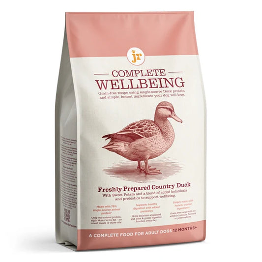 JR Complete Wellbeing Country Duck Grain Free Dog Food | Hypoallergenic Adult Dog Food