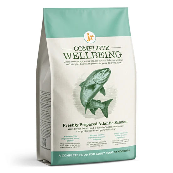 JR Complete Wellbeing Atlantic Salmon Grain Free Dog Food | Hypoallergenic Adult Dog Food