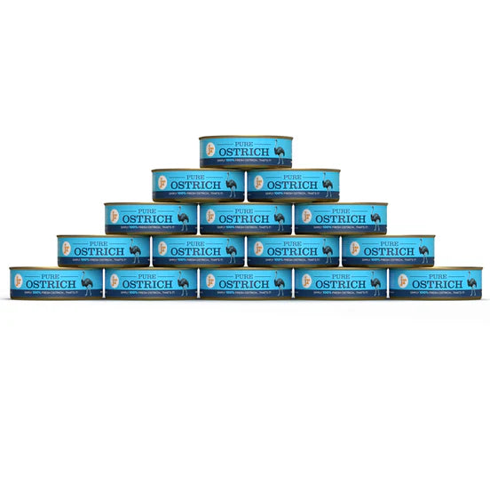 100% Pure Ostrich Dog Food Topper & Mixer | Grain Free Single Protein 80g 15 pack