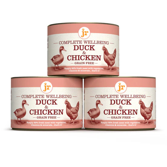 JR Complete Wellbeing Wet Dog Food Duck & Chicken 3 Pack