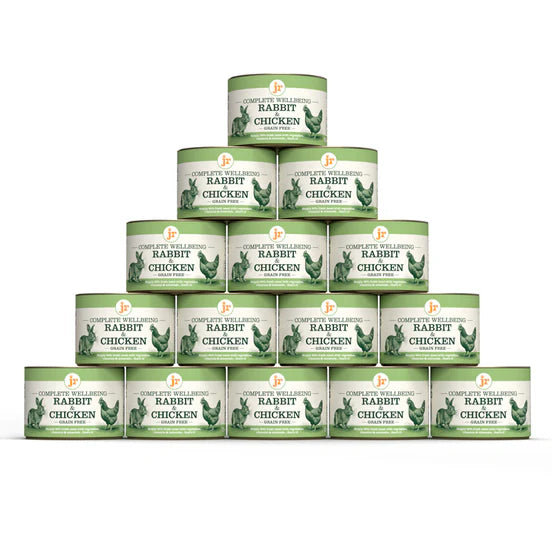JR Complete Wellbeing Rabbit & Chicken wet dog food 15 pack 