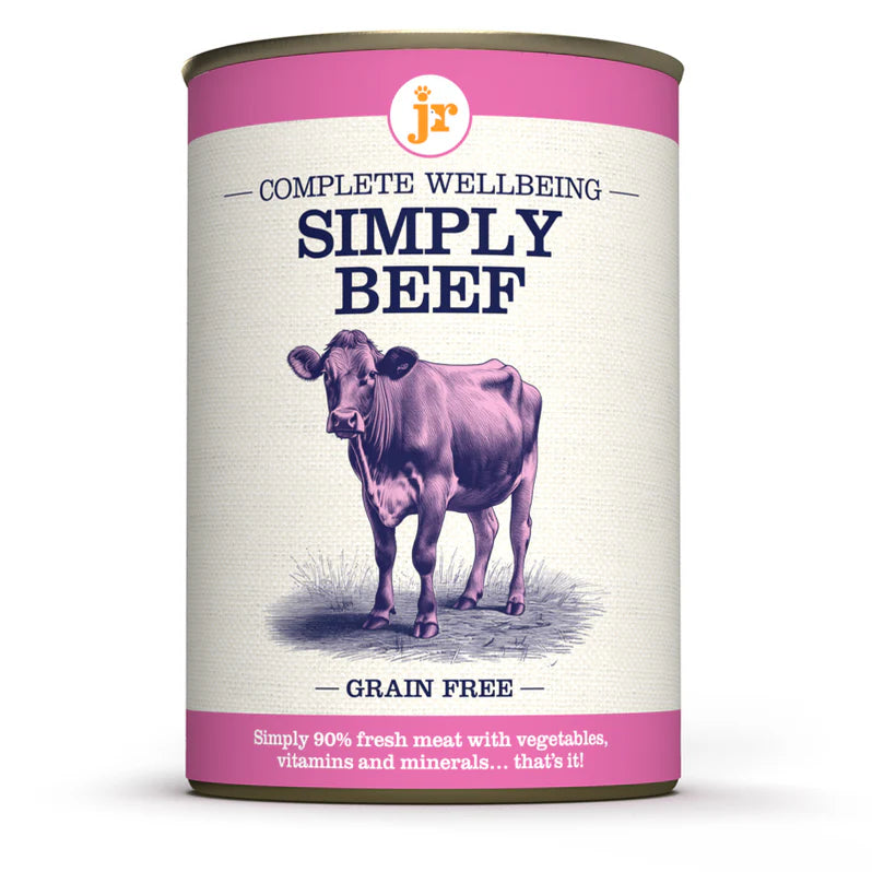 JR Pure complete Wellbeing wet dog food simply beef 400g 
