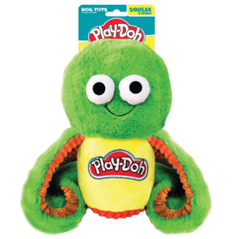 Hasbro Play-Doh Squeak & Crunch Octopus Dog Toy 10"