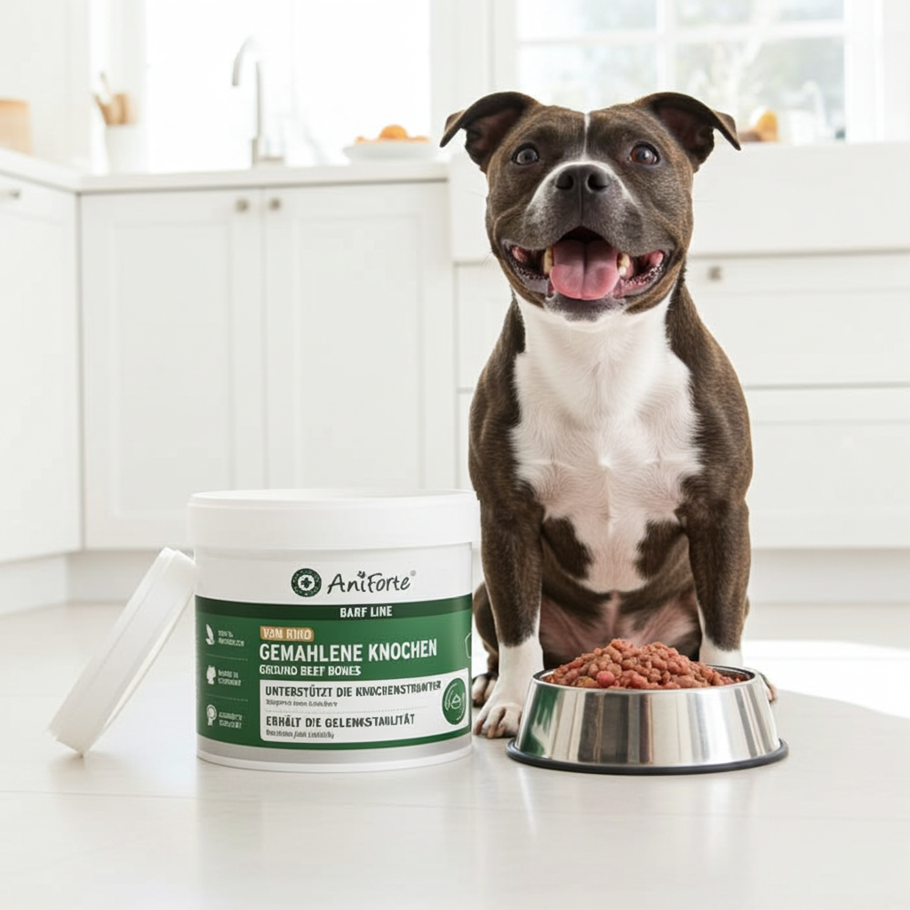 Staffordshire bull terrier BARF Supplement for raw feeding - Ground Beef Bones