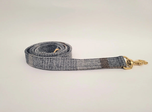 Abraham Luxury Dog Lead Taupe Check