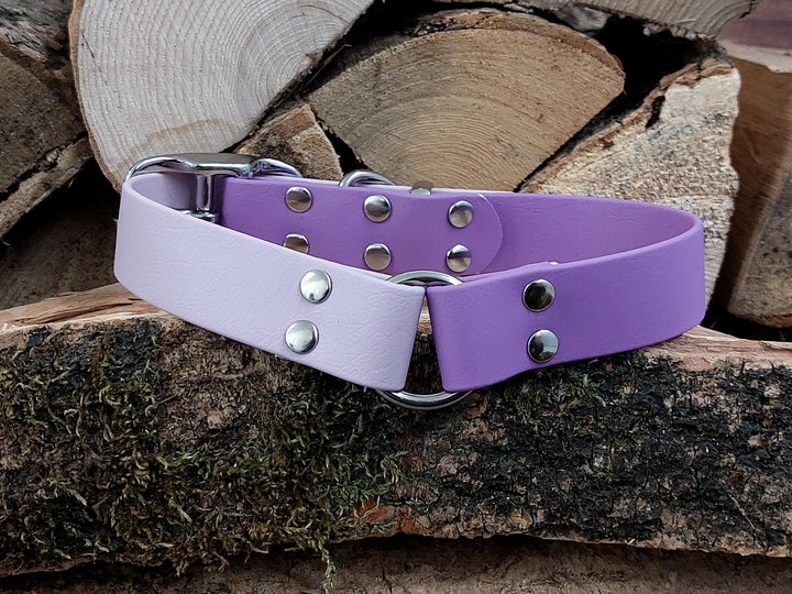 waterproof Dog Collar UK made Amethyst & Pink