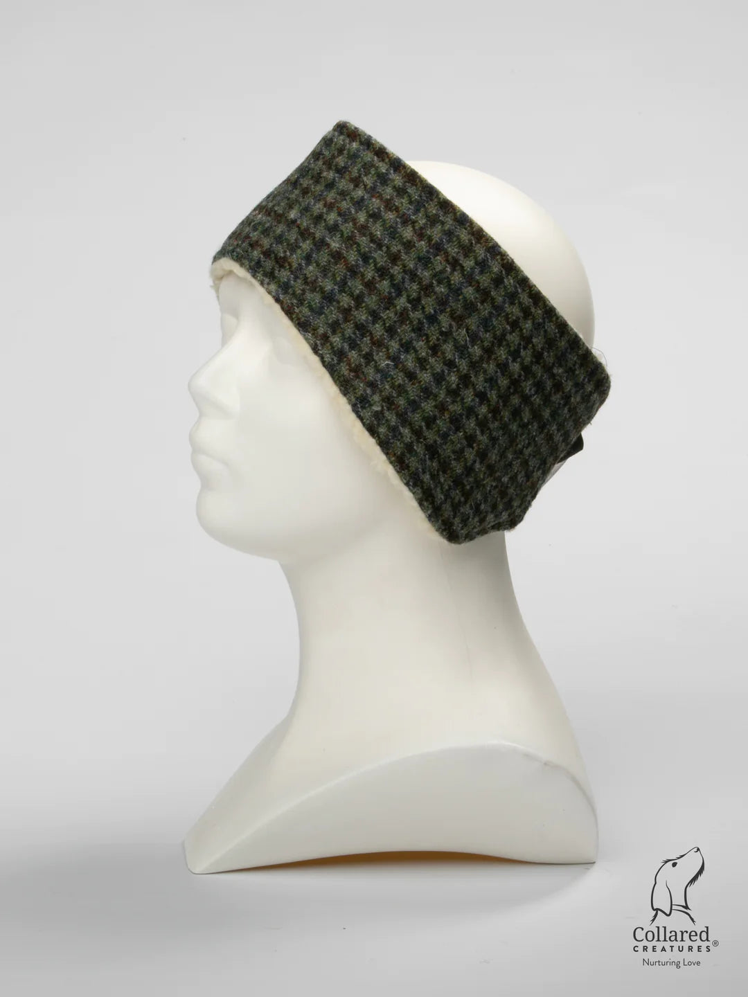 Harris Tweed bandana autumnal houndstooth