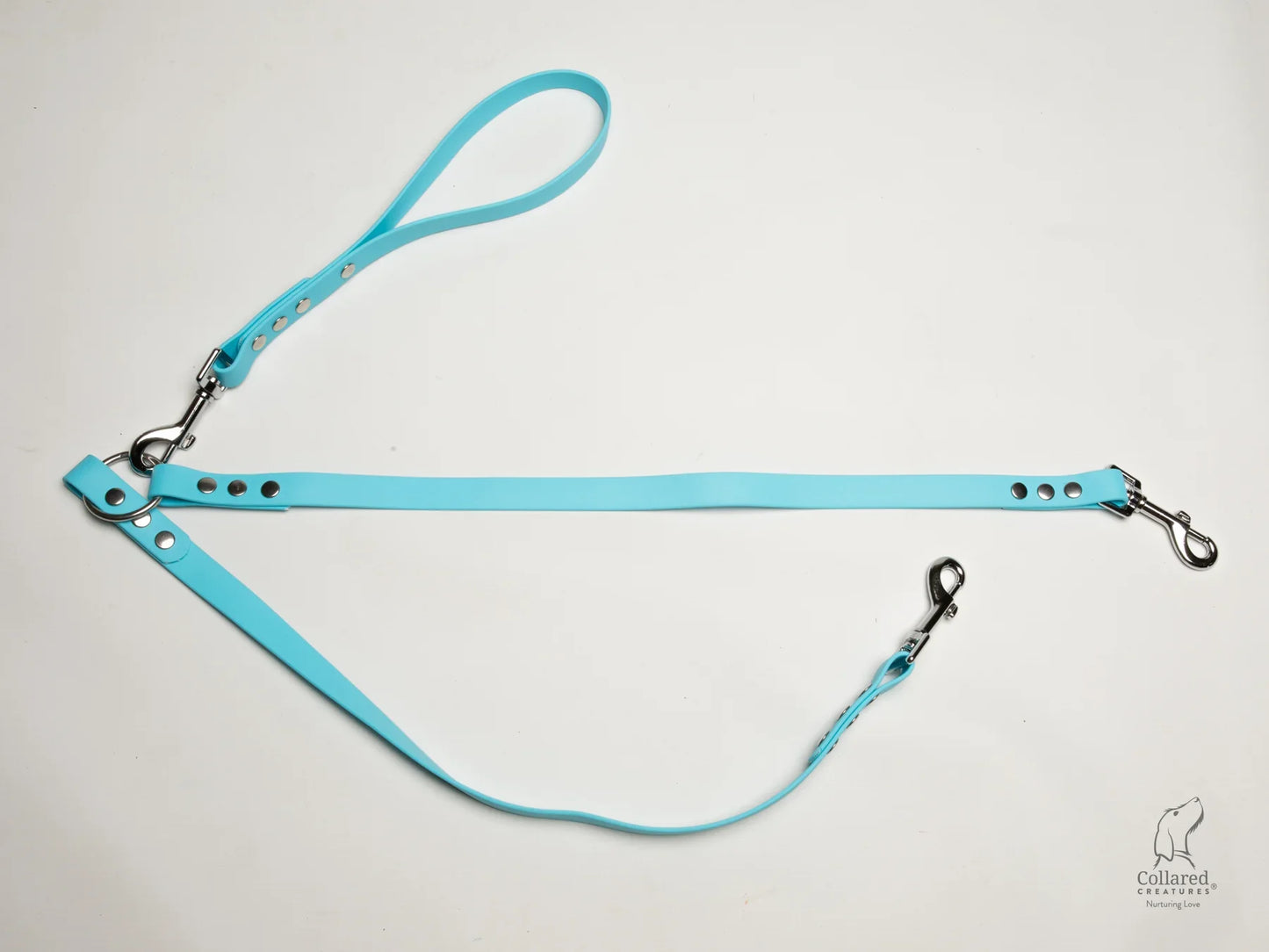 waterproof Split dog leads UK made Baby Blue