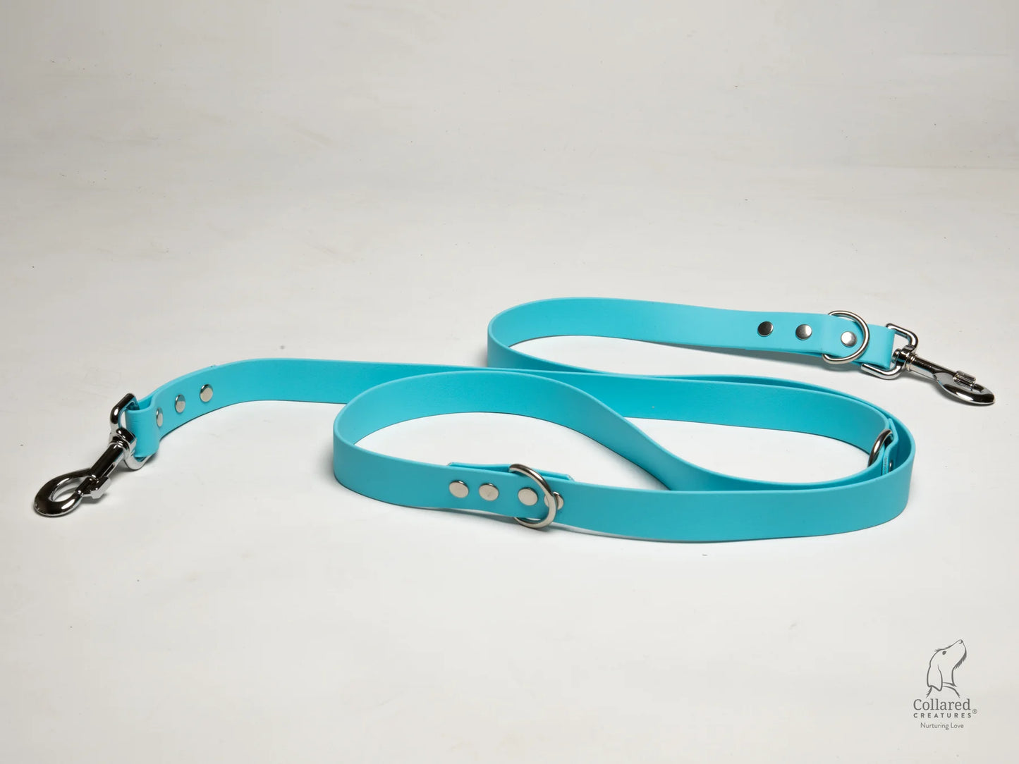 waterproof Training dog leads UK made Baby Blue