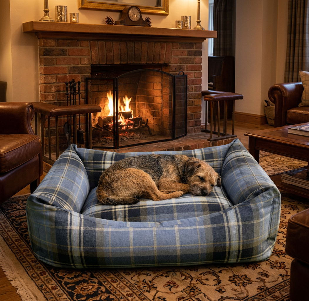 Grampian Beagle Tartan Dreamer Bolster Bed - Tartan Fabric Snug Bed
