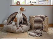 Collared creatures dog cave bed beige
