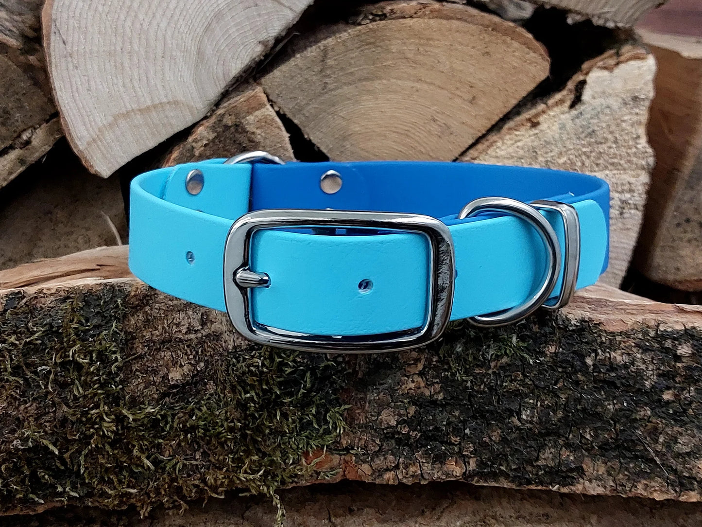 Waterproof Sky Blue Dog Collar