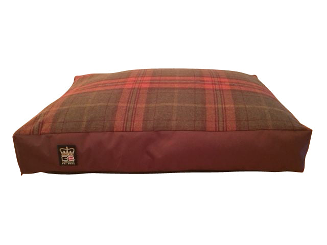 Luxury Box duvet dog bed raglan check