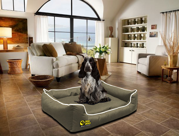 Waterproof Dog Doza Dreamer Dog Bed Beige