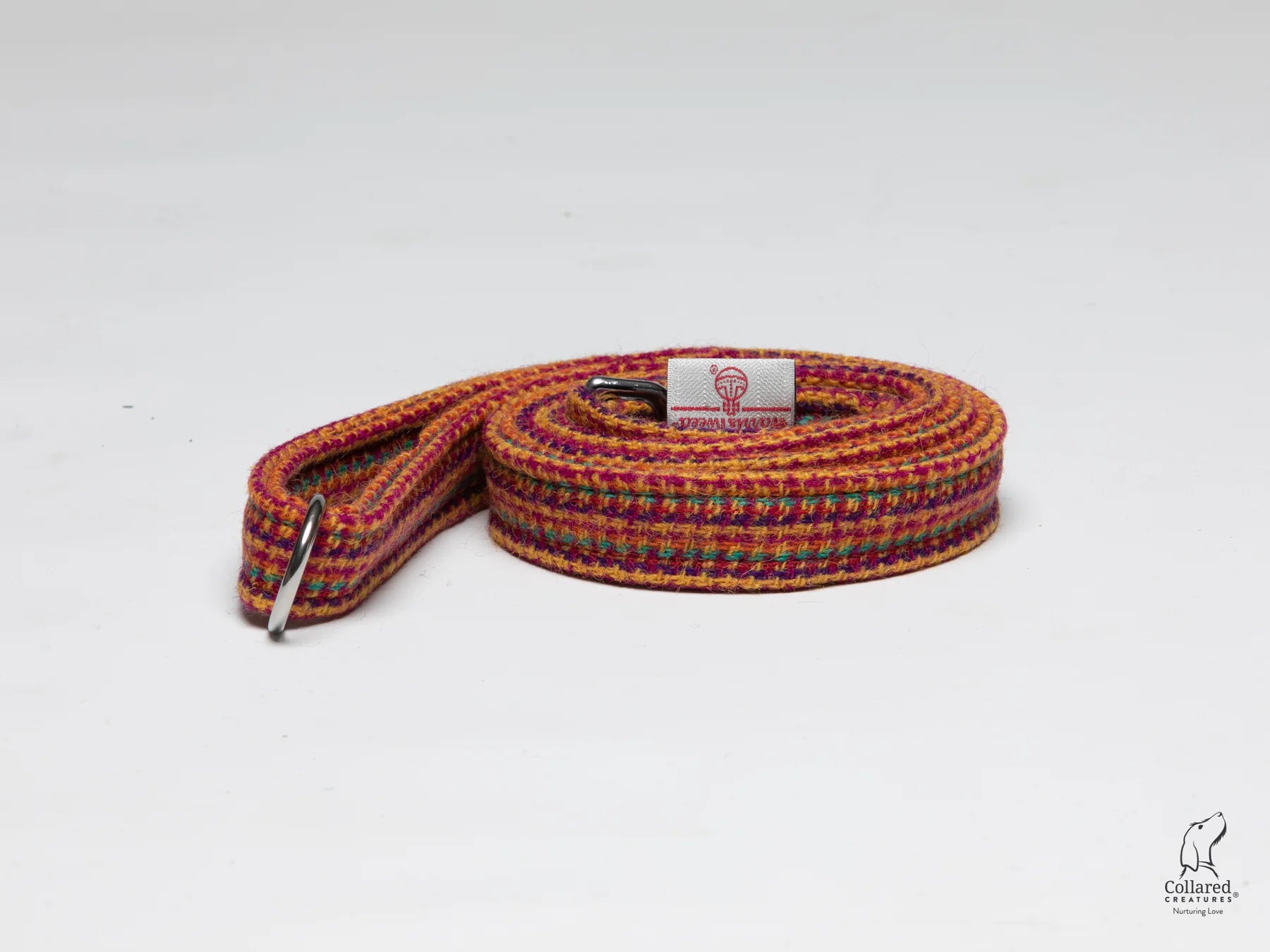 Harris tweed Dog Lead  Bright & Bold