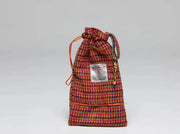 Collared Creatures Harris Tweed Treat bag Bright and Bold Check
