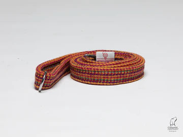 Harris Tweed dog lead  bright & bold check