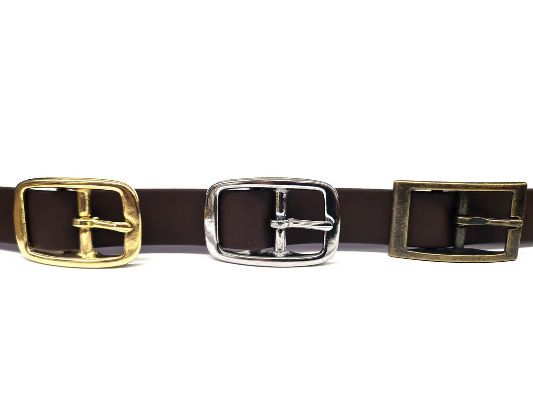 Dark Brown dog collar buckles