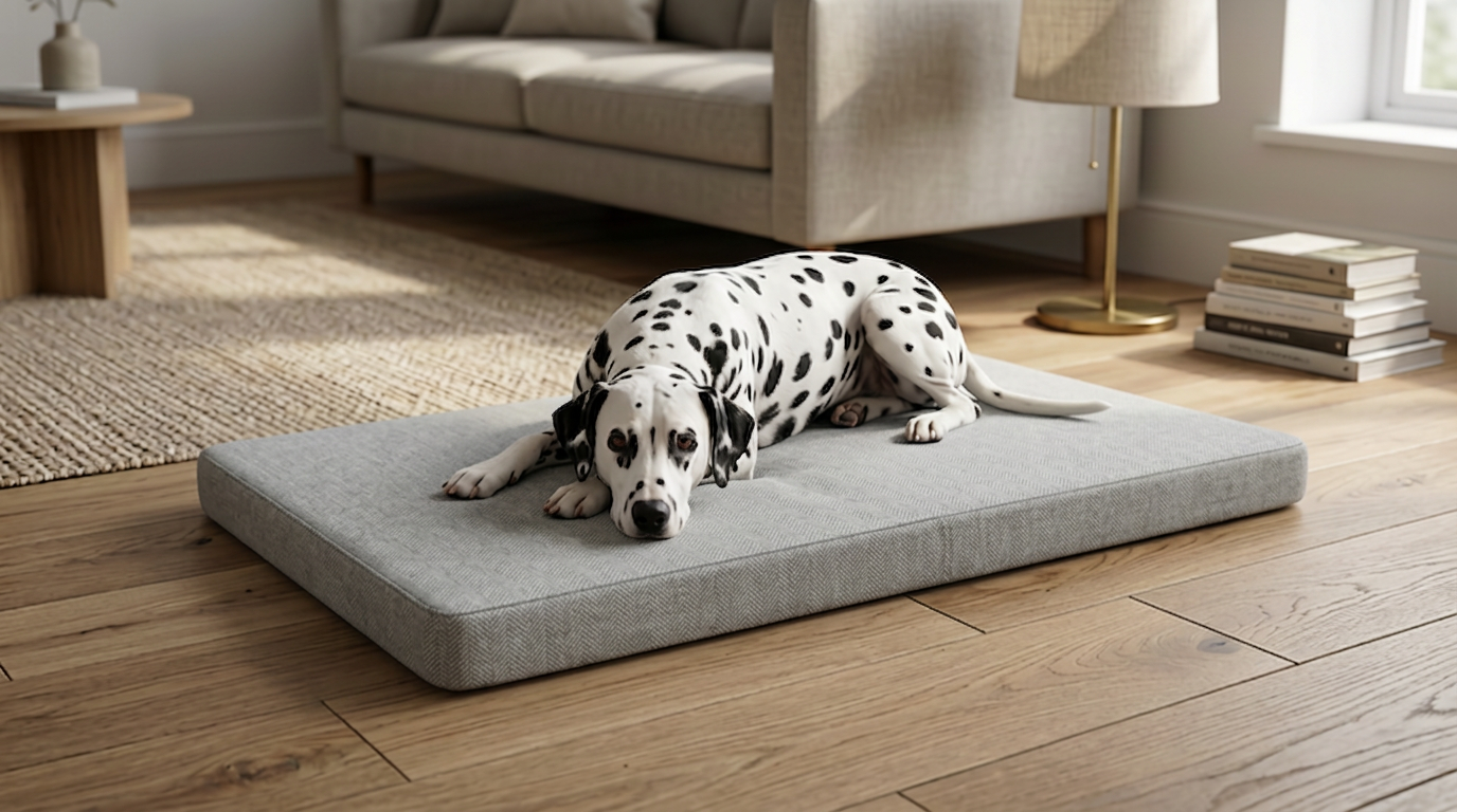 Waterproof Orthopaedic Dog Bed Mat – Personalised Outdoor Dog Bed | UK Made grey