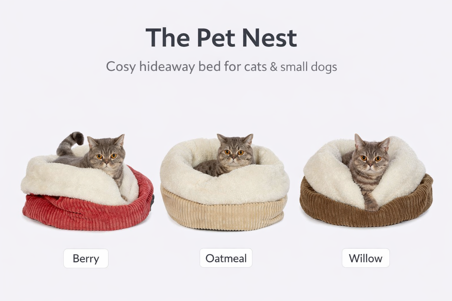 Cosy Pet Nest for Cats and Small Dogs