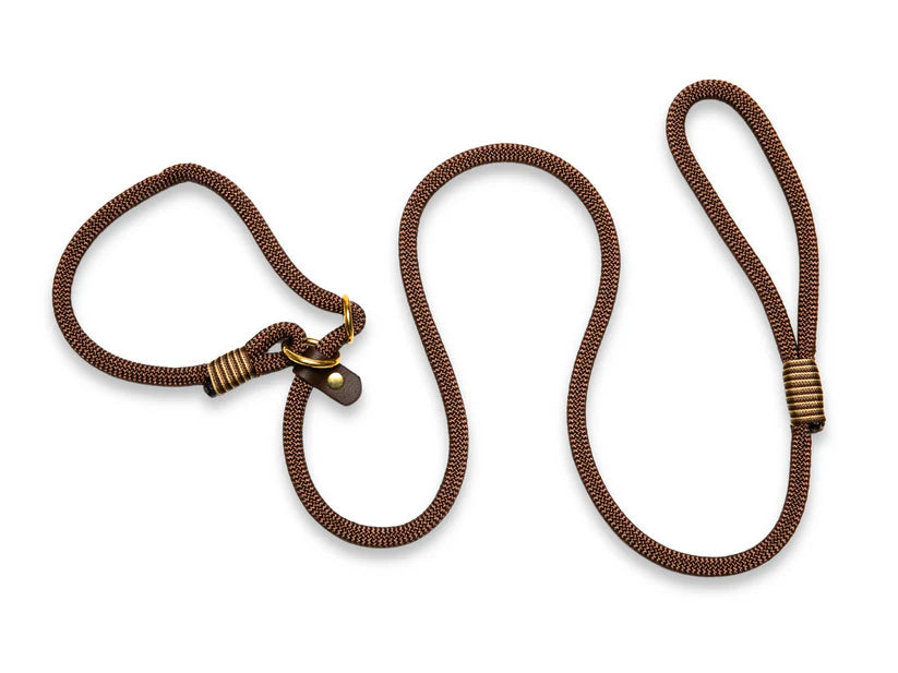 Chocolate brown rope slip lead
