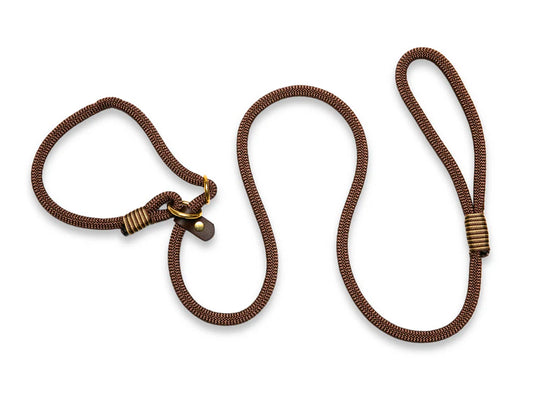 Chocolate brown rope slip lead