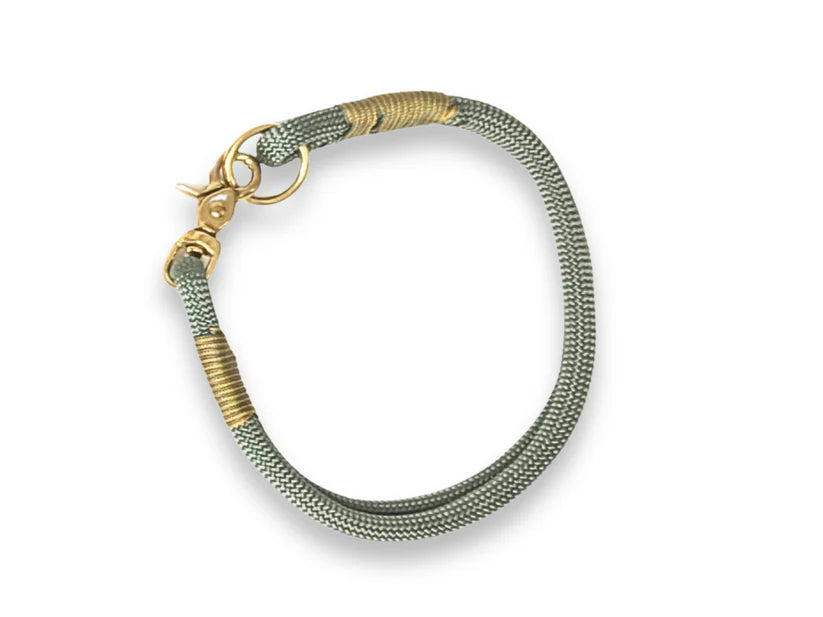 Country green rope collar