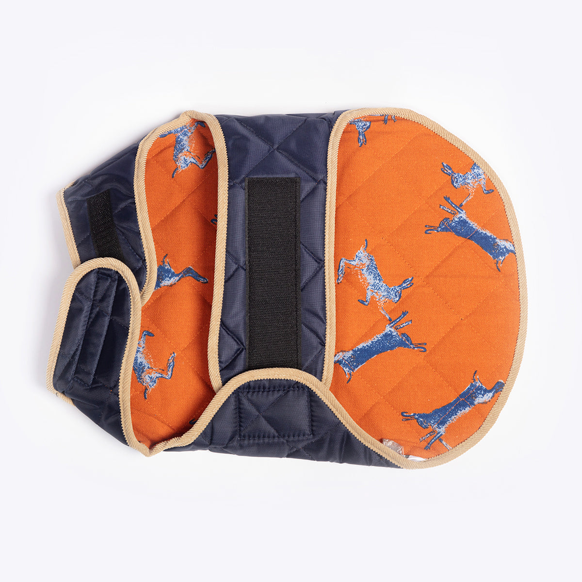 Boxing hare quilted dog coat