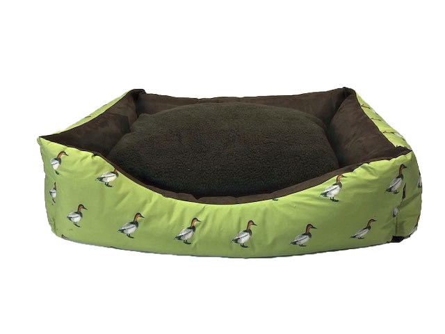 Dog settee bed nature range duck pattern