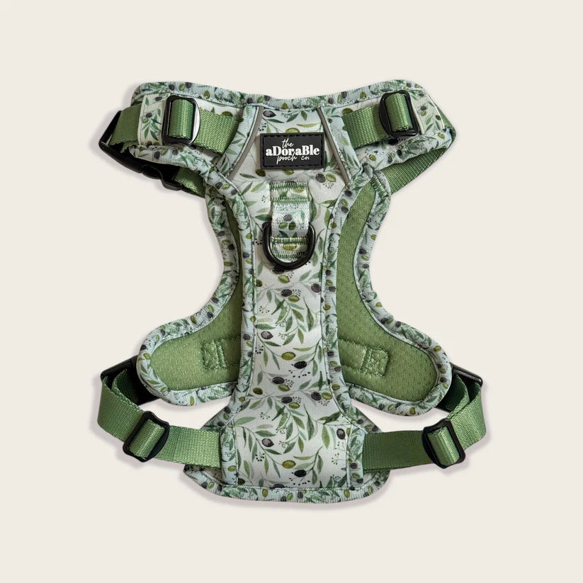 Olive Grove Dog Hike & Go Lite Harness – Lite, AirTag Pocket, No Pull, Adjustable