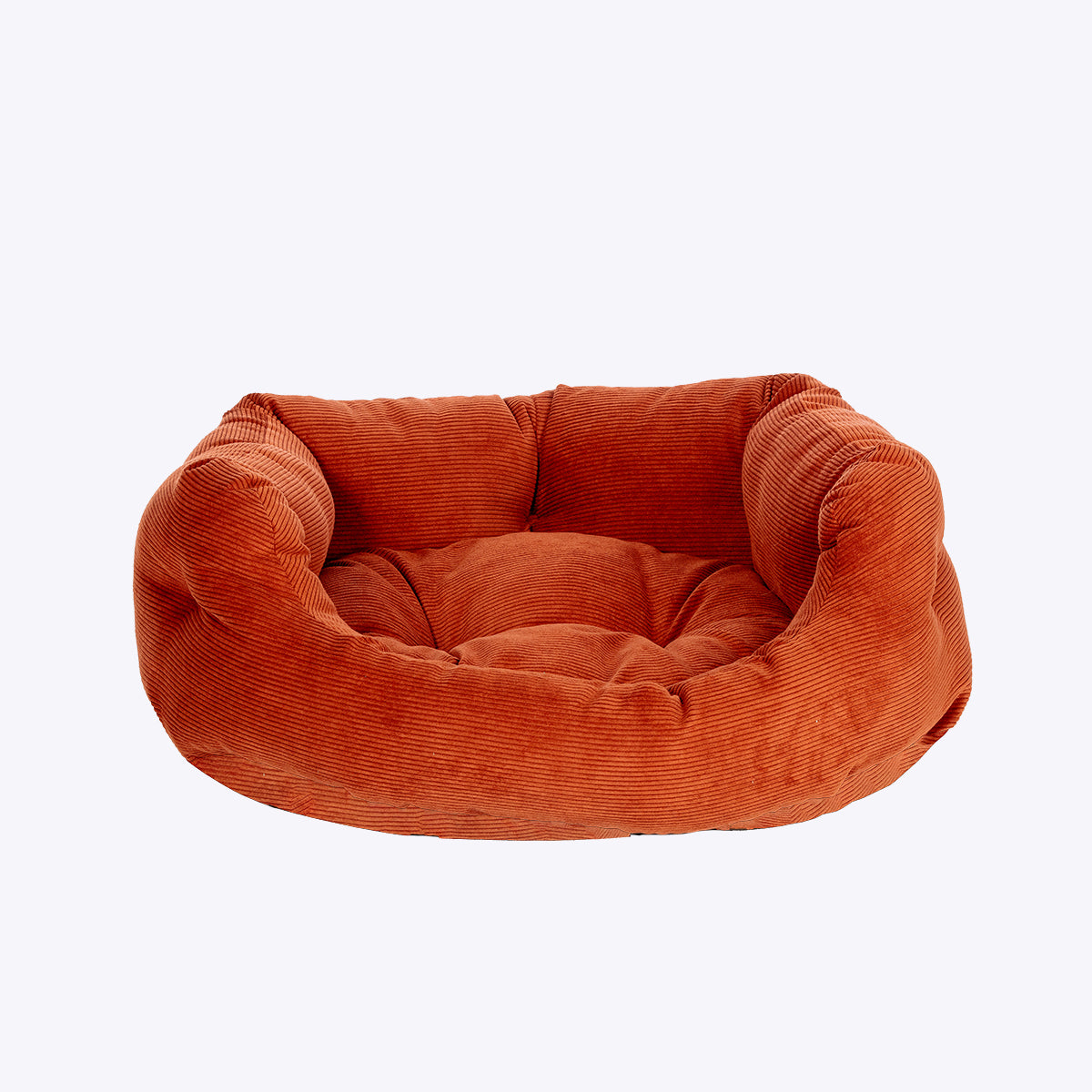 Rust Elden Deluxe Slumber Dog Bed – Luxury Cord Bolster Bed