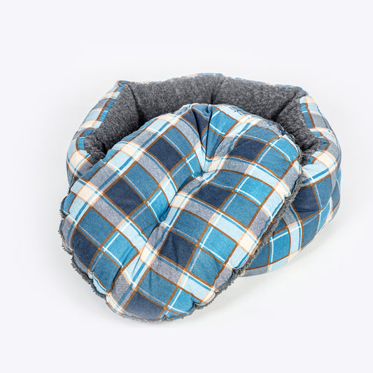 FatFace Fleece Check Deluxe Slumber Dog Bed 
