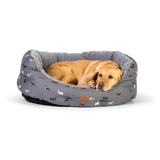 FatFace Marching Dogs Deluxe Slumber Dog Bed – Cosy, Fun & Eco-Friendly