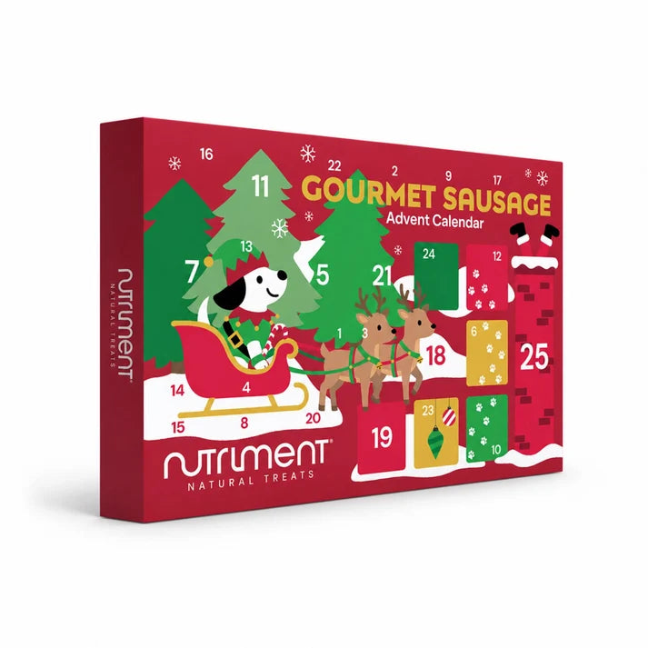 2026 Dog Advent Calendar | Grain-Free Gourmet Christmas Treats - Nutriment Gourmet Sausage