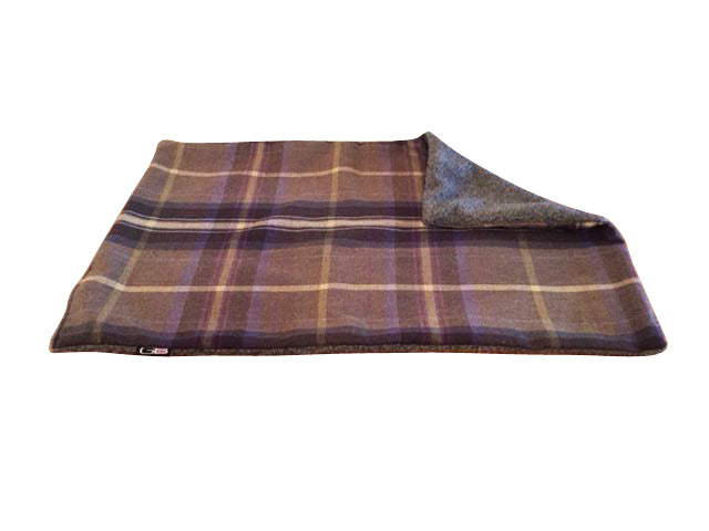 Sherpa Fleece dog Blanket glen loch check